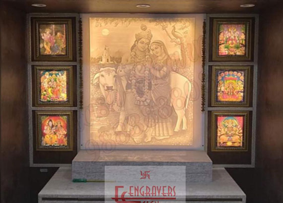 Cover image for Corian Temple in Delhi: Elegant Custom Creations by Engravers Sign
